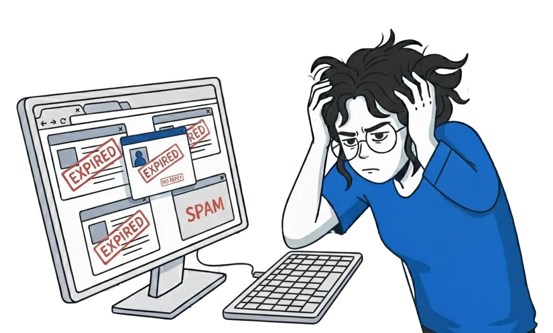 Frustrated person